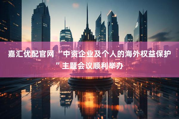 嘉汇优配官网 “中资企业及个人的海外权益保护”主题会议顺利举办